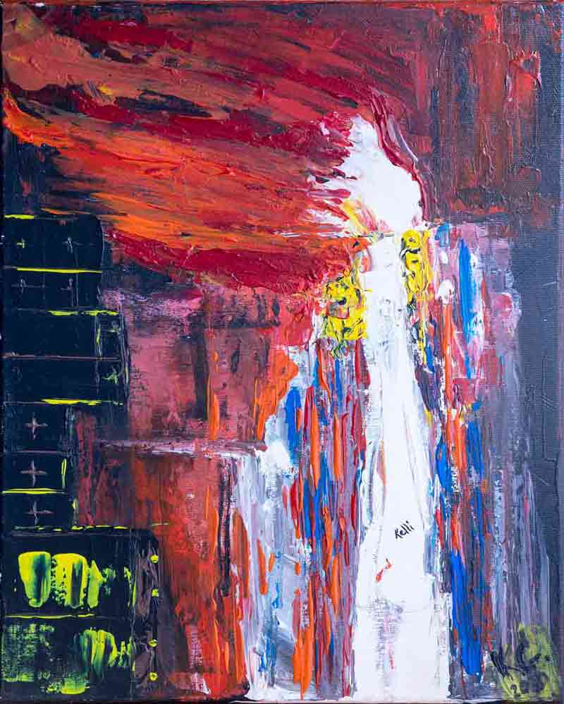 Abstract Acrylic Painting by Latvia Artist Karina Garbuzova