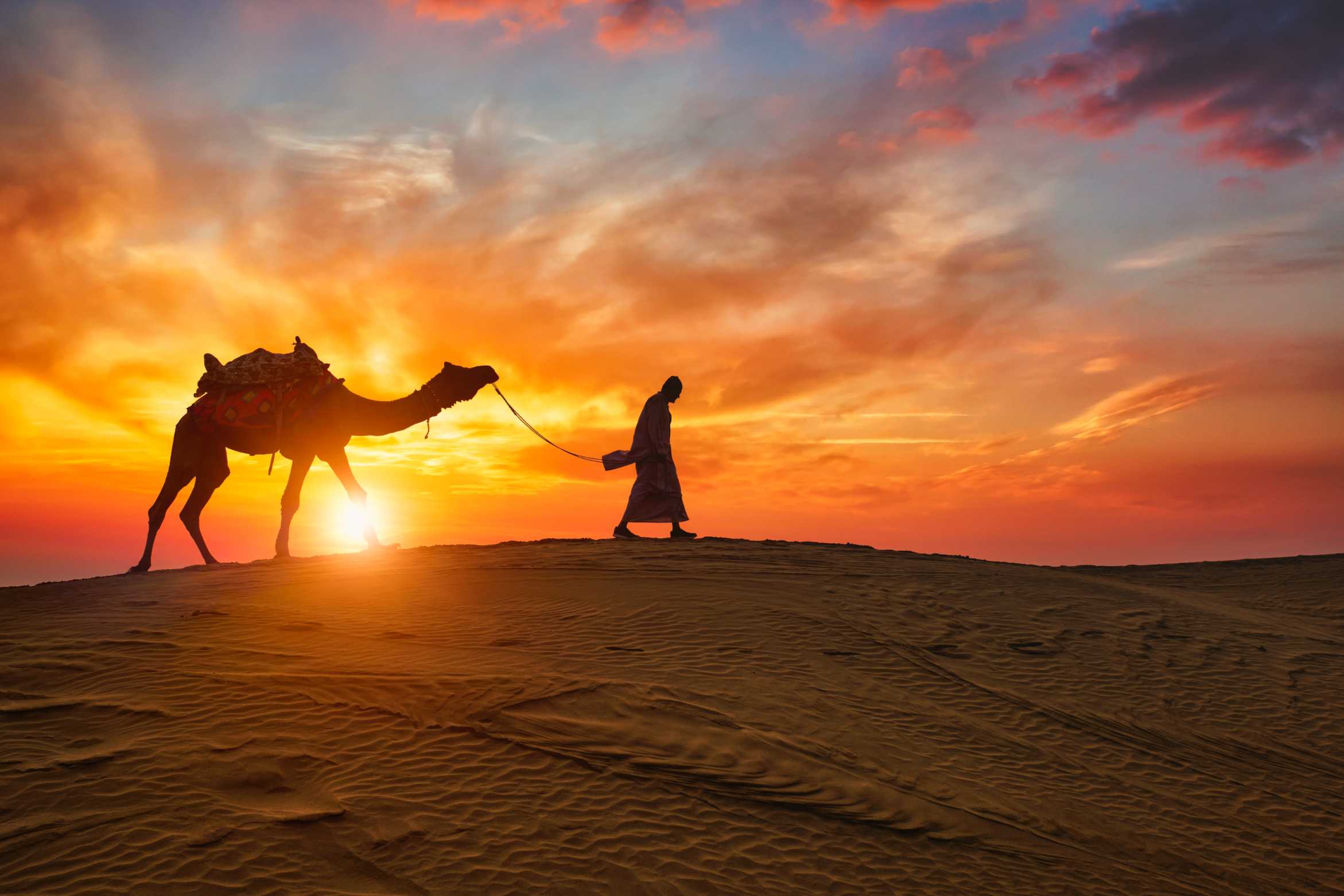Beautiful Sunshine View on Desert
