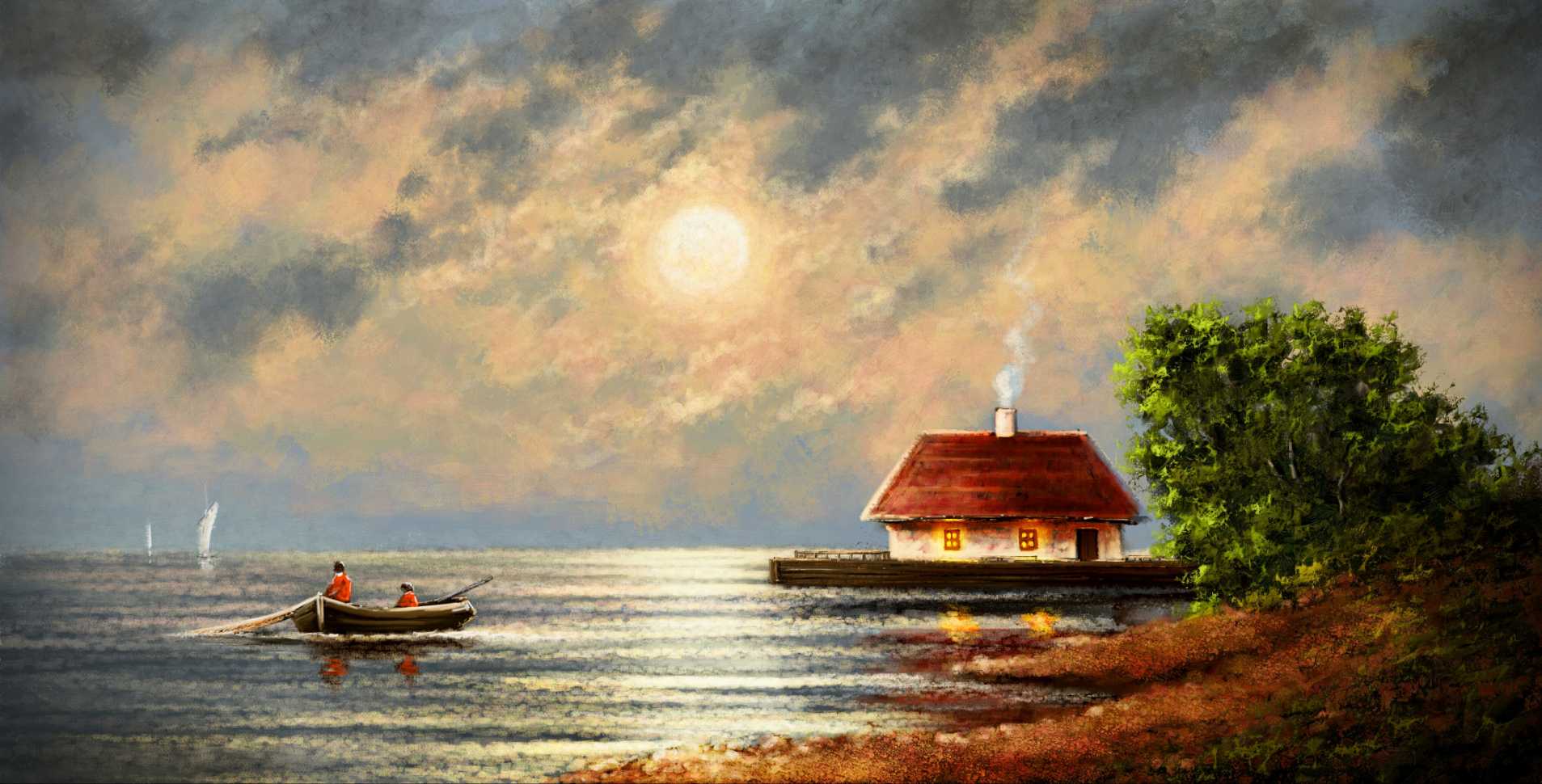 Calm in the sea