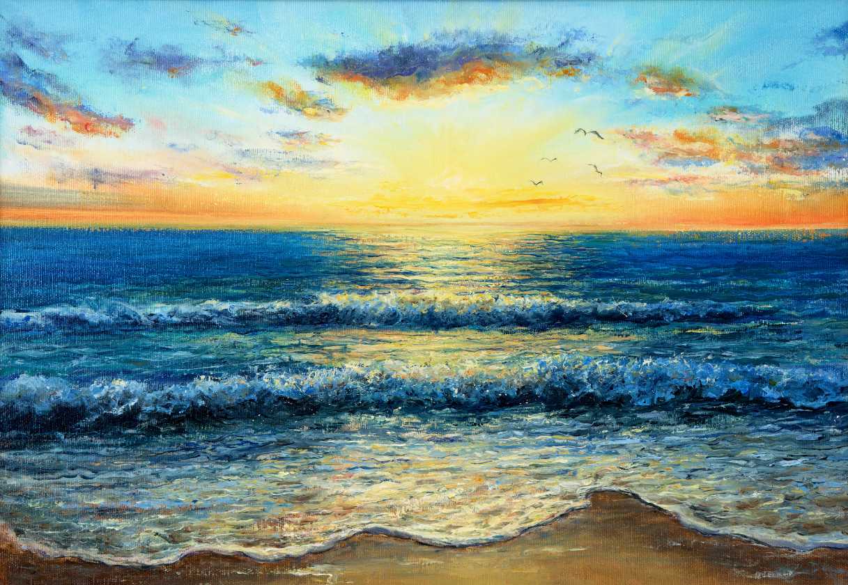 Yellow ocean scenery