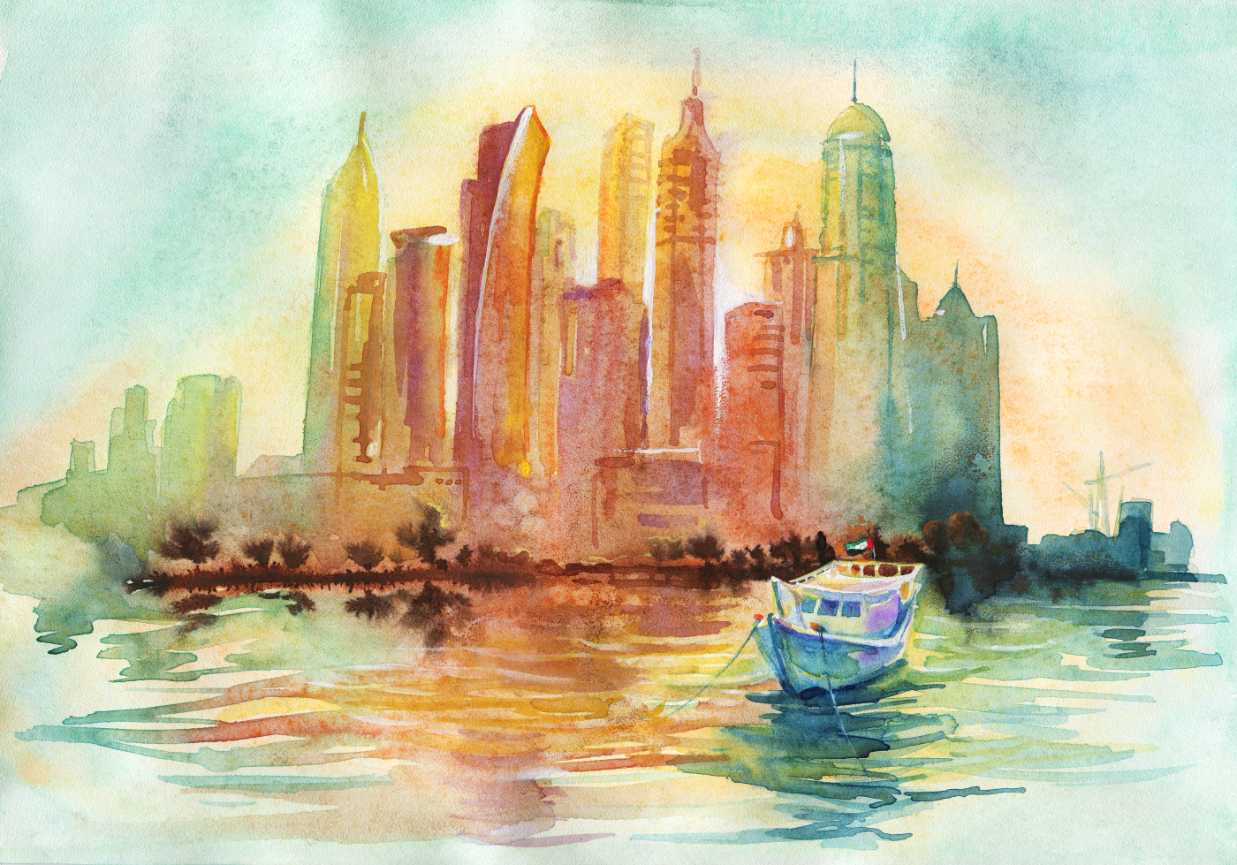 Dubai boat view