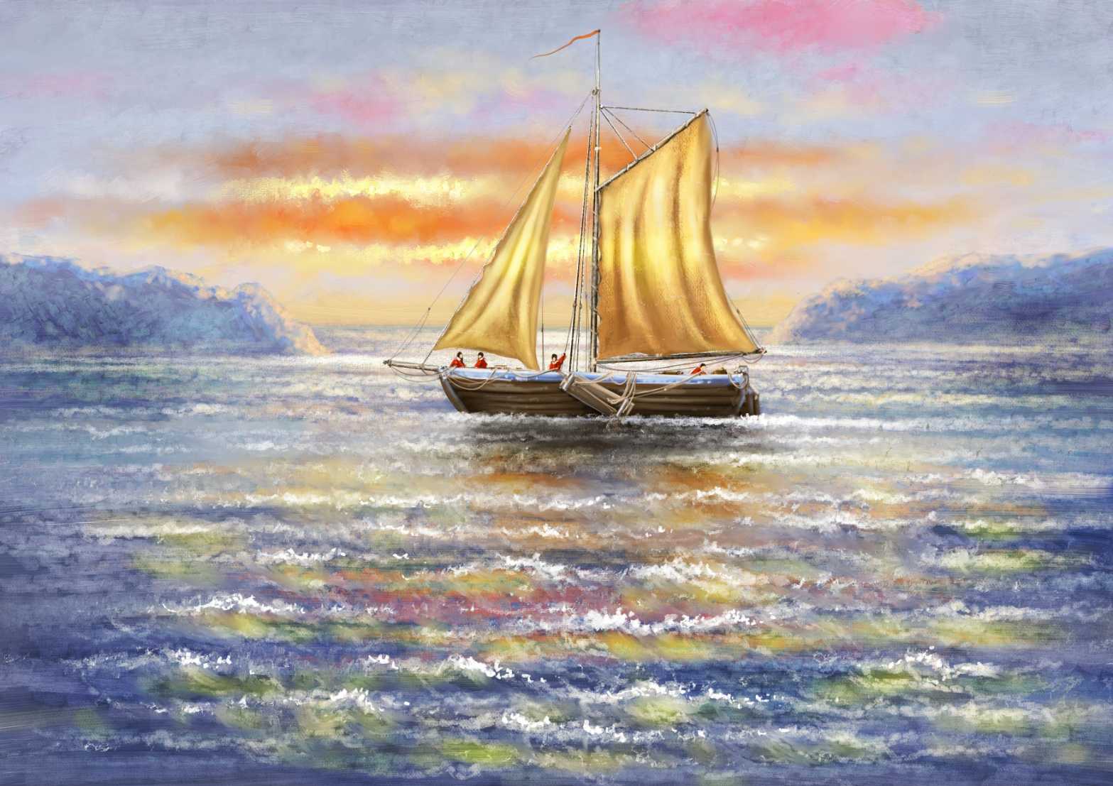 Ship in the sea