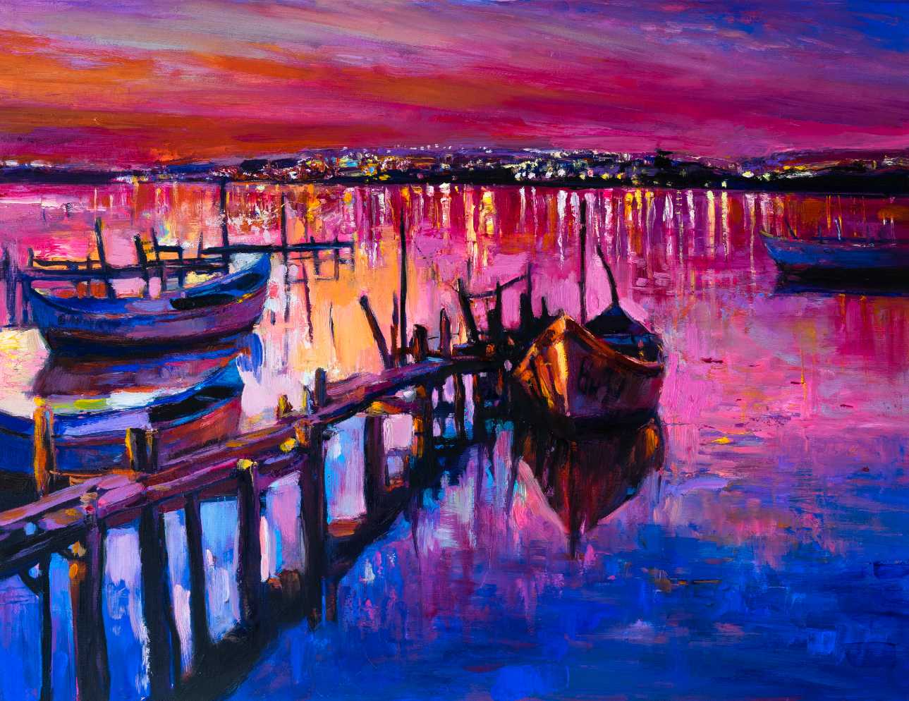 Vibrant boat