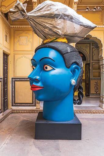Blue Lady Sculpture
