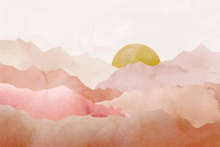 Mountain landscape art