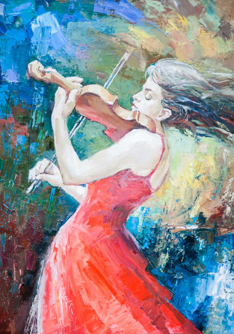 Girl playing the violin