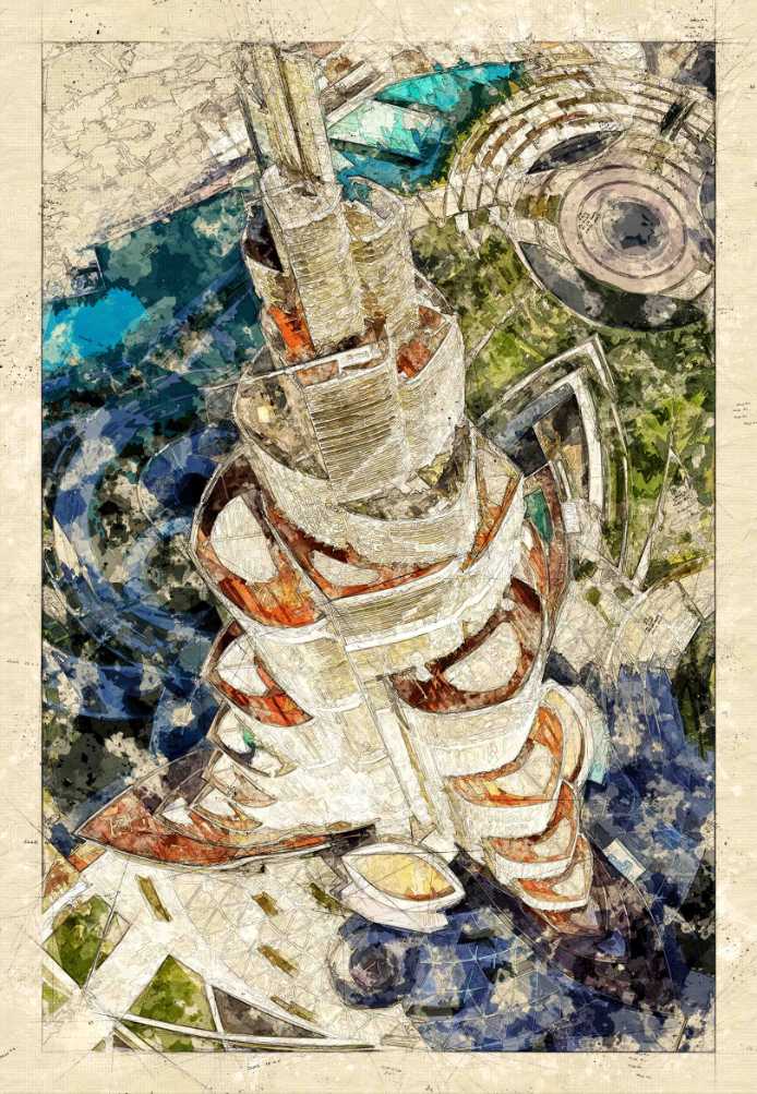 Flying High over Burj Khalifa