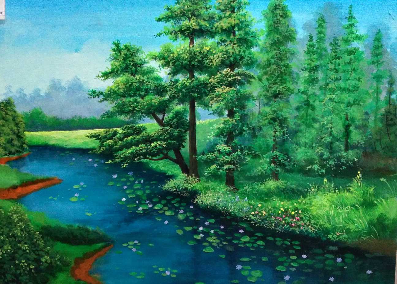 Landscape with Lotus Lake