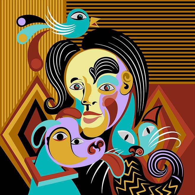 Psychedelic Portrait Acrylic Prints