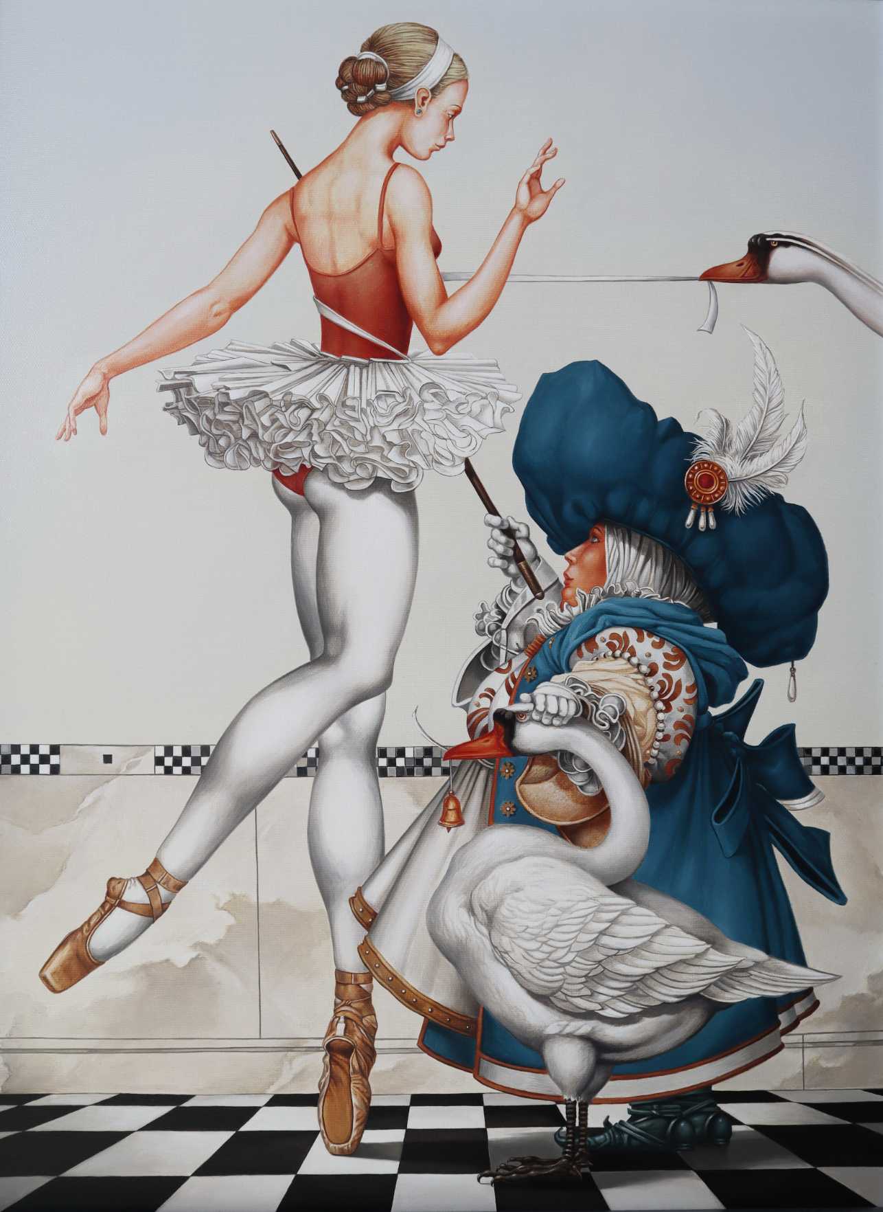 Girl and swan