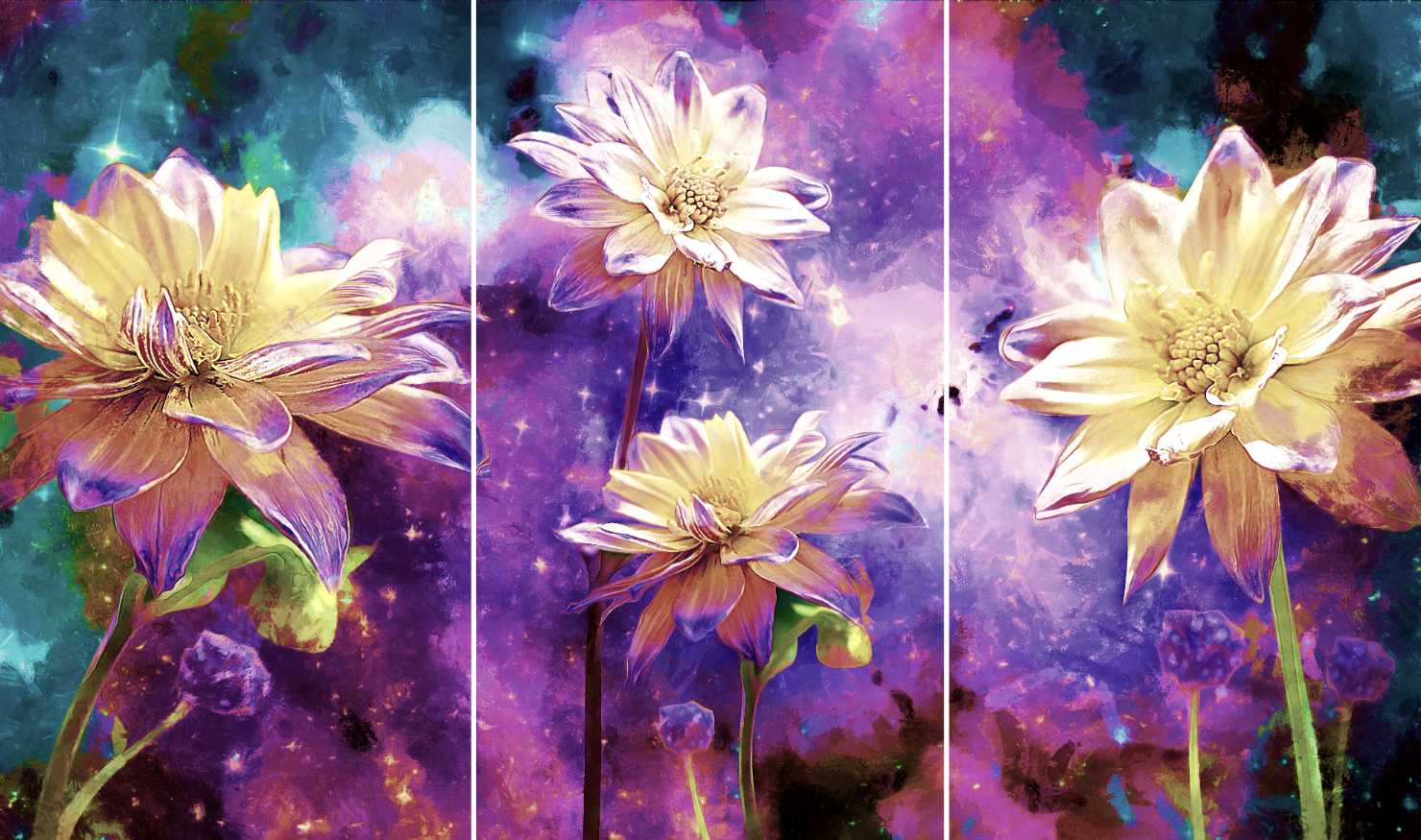 Purple and White Flower