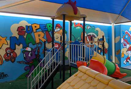 Plays chool wall graffiti art